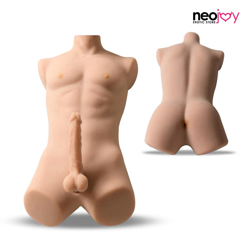 Neodoll Allure - James Head With Male Sex Doll Torso - Tan - 23cm Dildo