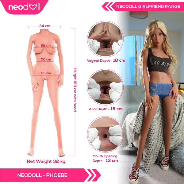Neodoll Girlfriend Phoebe - Realistic Sex Doll - 158cm