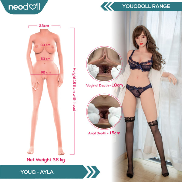 Youqdoll - Ayla - Realistic Full Silicone Sex doll - 163cm - Natural