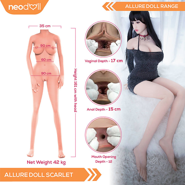 Neodoll Allure Scarlet - Realistic Sex Doll - 161cm - Natural