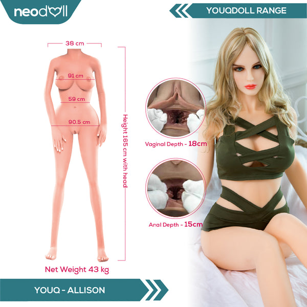 Youqdoll - Allison - Realistic Sex Doll - 165cm - Natural