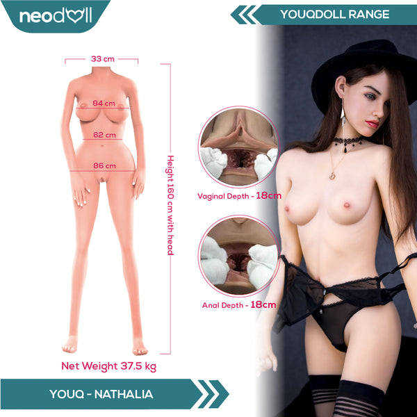 Youqdoll - Nathalia - Realistic Full Silicone Sex doll -160 cm - Natural