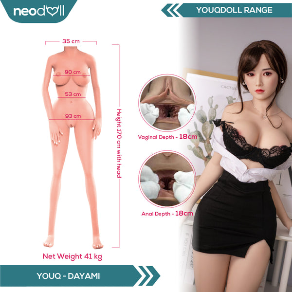 Youqdoll - Dayami - Realistic Full Silicone Sex doll -170 cm - Natural