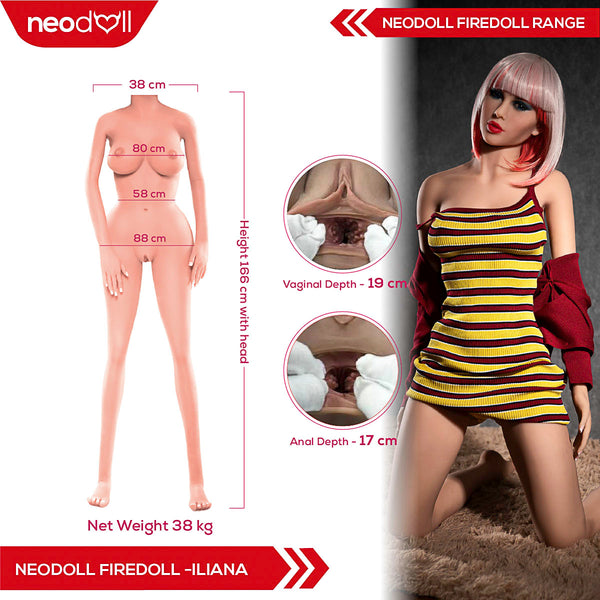 Fire Doll - Iliana - Realistic Sex Doll - 166cm - Light Tan - Gel Breast