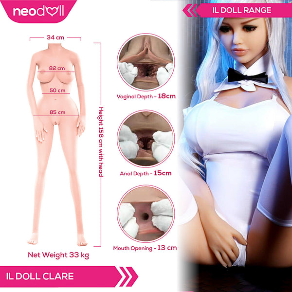 Neojoy Girlfriend Clare - Realistic Sex Doll - 158cm - Tan