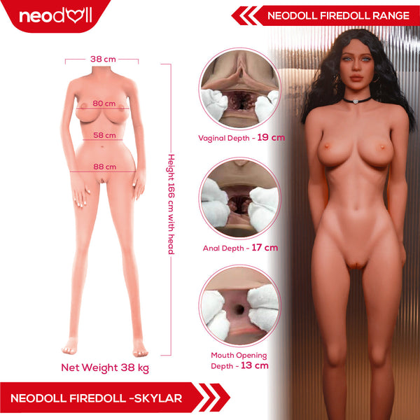 Fire Doll - Skylar - Realistic Sex Doll - 166cm - LightTan - Gel Breast