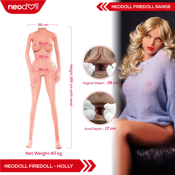 Fire Doll - Holly - Realistic Sex Doll - 166cm - Light Tan - Gel Breast