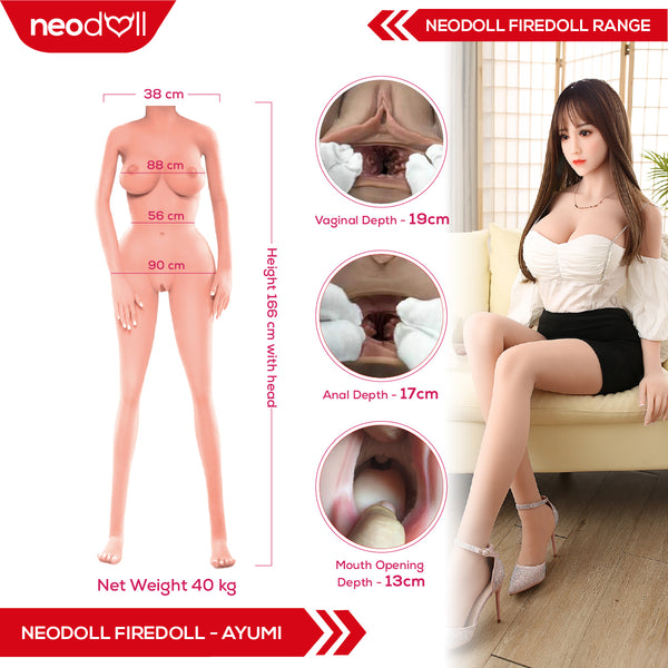 Fire Doll - Ayumi - Realistic Sex Doll - 166cm - Natural - Gel Breast