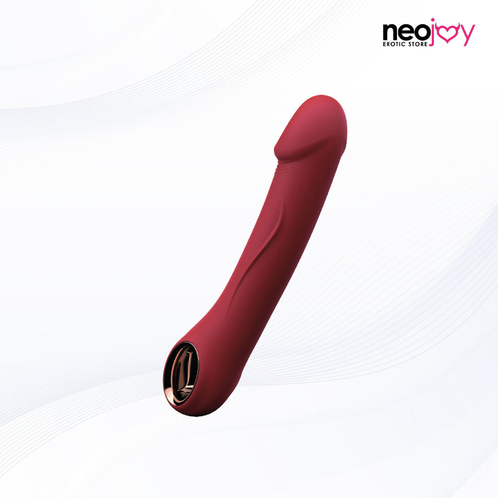 Neojoy - Realistic Dildo Vibrator with 10 Vibrating and 3 Heating Modes - Grape Red