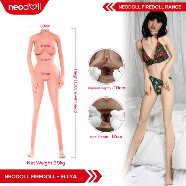 Fire Doll - Ellya - Realistic Sex Doll - 168cm - Light Tan - Gel Breast - Articulated Hand