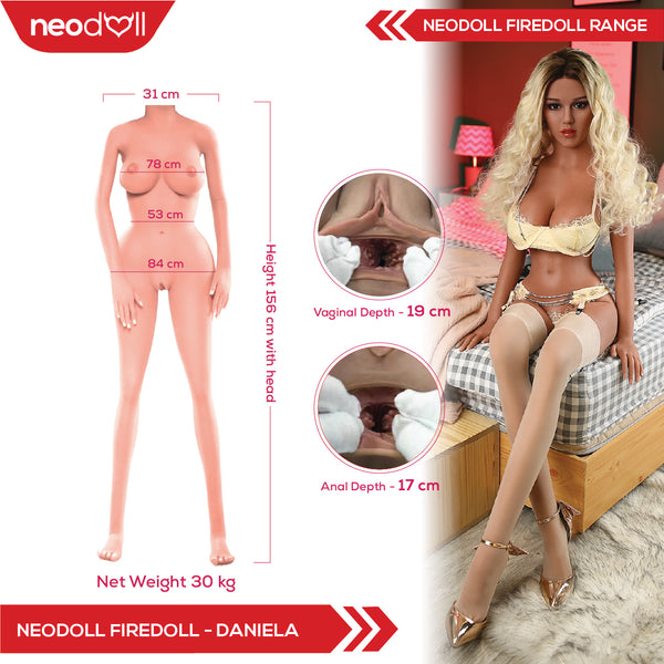 Fire Doll - Daniela - Realistic Sex Doll - 156cm - Light Tan - Gel Breast