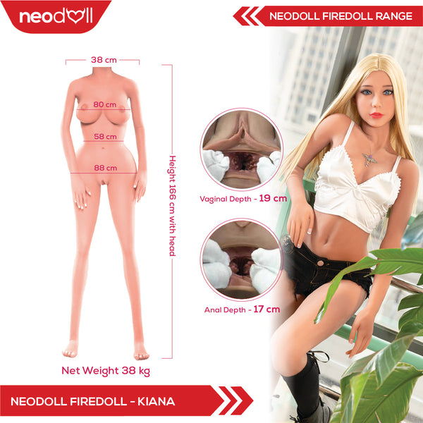 Fire Doll - Kiana - Realistic Sex Doll - 166cm - Light Tan - Gel Breast